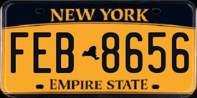 NY license plate FEB8656