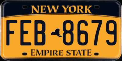 NY license plate FEB8679