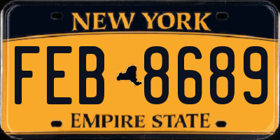 NY license plate FEB8689