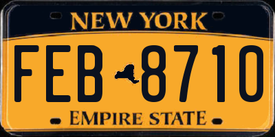 NY license plate FEB8710