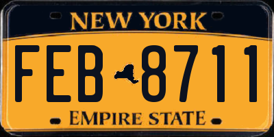 NY license plate FEB8711