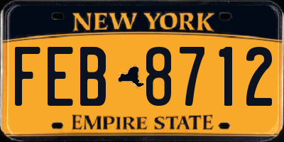 NY license plate FEB8712