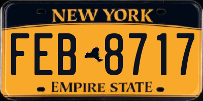 NY license plate FEB8717
