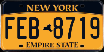 NY license plate FEB8719