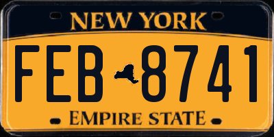 NY license plate FEB8741