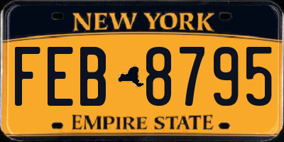 NY license plate FEB8795