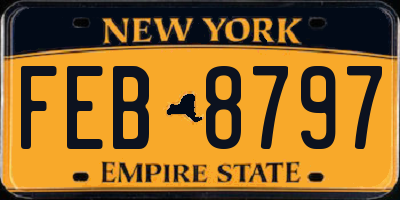 NY license plate FEB8797
