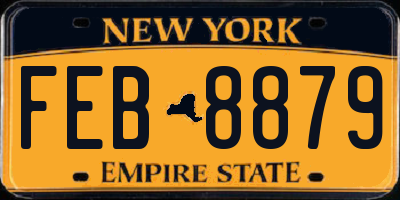 NY license plate FEB8879