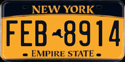NY license plate FEB8914