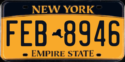 NY license plate FEB8946