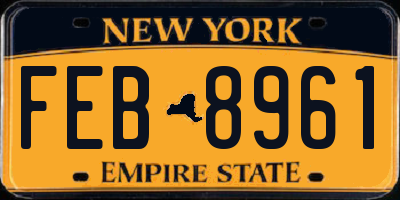 NY license plate FEB8961