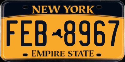 NY license plate FEB8967