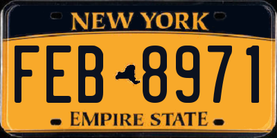 NY license plate FEB8971