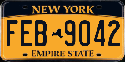 NY license plate FEB9042