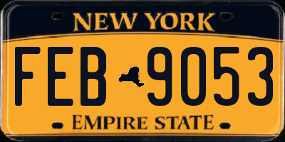NY license plate FEB9053