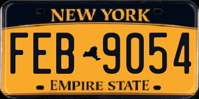 NY license plate FEB9054