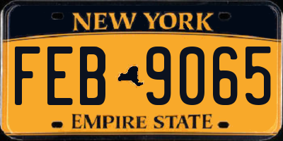 NY license plate FEB9065