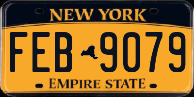 NY license plate FEB9079