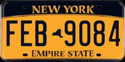 NY license plate FEB9084