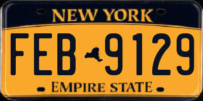 NY license plate FEB9129