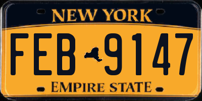 NY license plate FEB9147