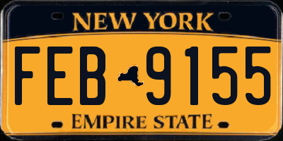 NY license plate FEB9155