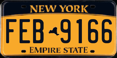 NY license plate FEB9166