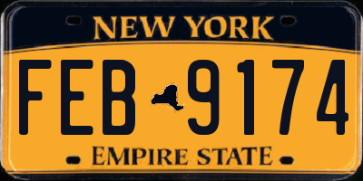 NY license plate FEB9174