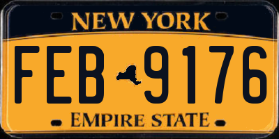 NY license plate FEB9176