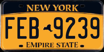 NY license plate FEB9239