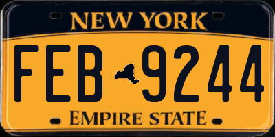 NY license plate FEB9244