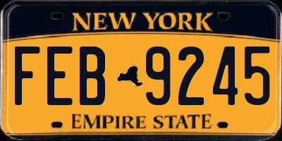 NY license plate FEB9245