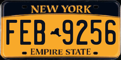 NY license plate FEB9256