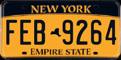 NY license plate FEB9264
