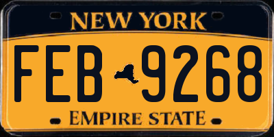 NY license plate FEB9268