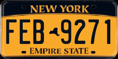 NY license plate FEB9271