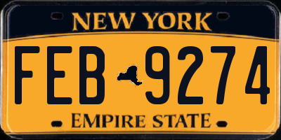 NY license plate FEB9274