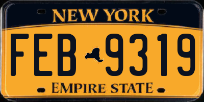 NY license plate FEB9319