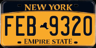 NY license plate FEB9320