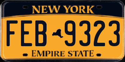 NY license plate FEB9323