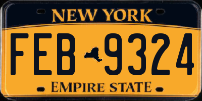 NY license plate FEB9324