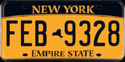 NY license plate FEB9328