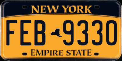 NY license plate FEB9330