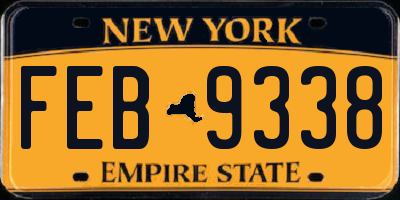 NY license plate FEB9338