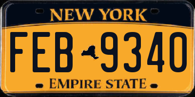 NY license plate FEB9340