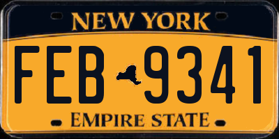 NY license plate FEB9341