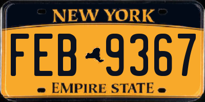 NY license plate FEB9367
