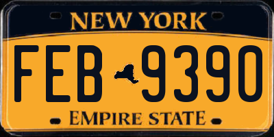 NY license plate FEB9390