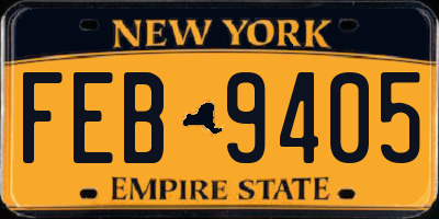 NY license plate FEB9405