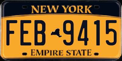 NY license plate FEB9415